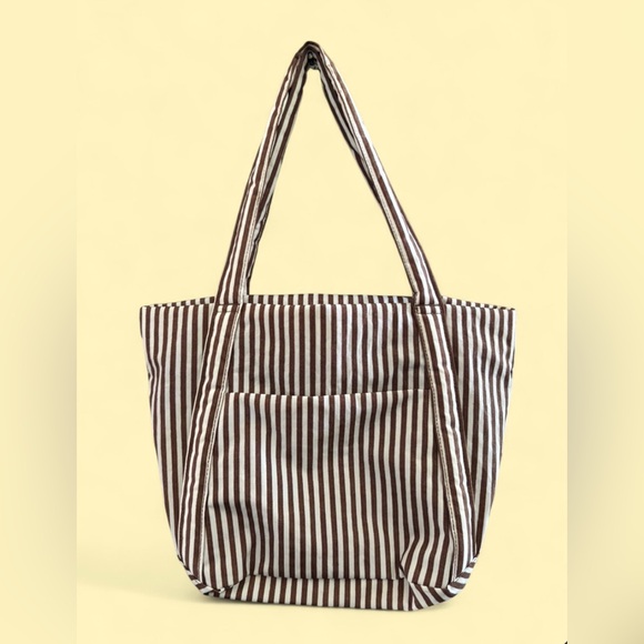 BAGGU Handbags - Baggu Brown Stripe Mini Cloud